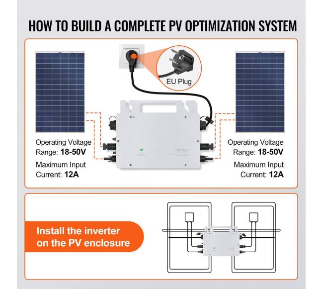 Saulės mikro keitiklis 600W atsparus vandeniui4