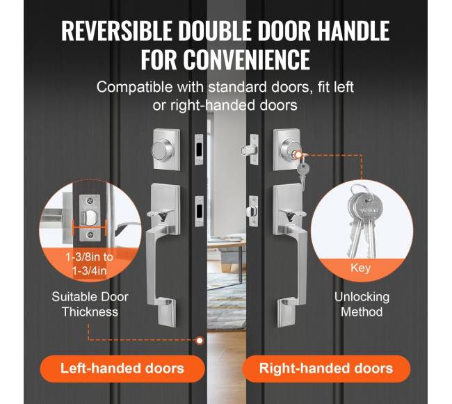 Dvigubų durų rankenų komplektas4