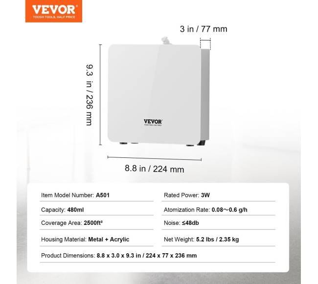 Kvapų difuzorius namams 480 ml, 230 m² be vandens6