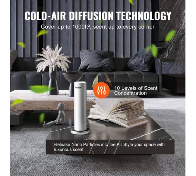 Kvapų difuzorius 120 ml Bluetooth 93 m² be vandens2