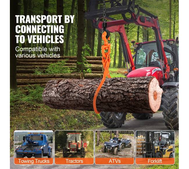 Rąstų vilkimo žnyplės 18 colių su 2 nagais4