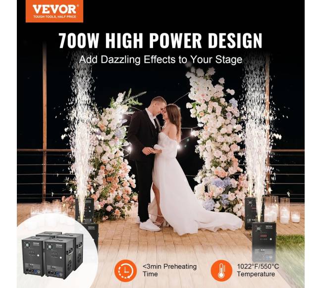 Šaltos ugnies fejerverkų aparatas 700W 2-5m1