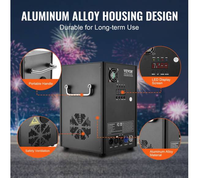 Šaltos ugnies fejerverkų aparatas 700W 2-5m4