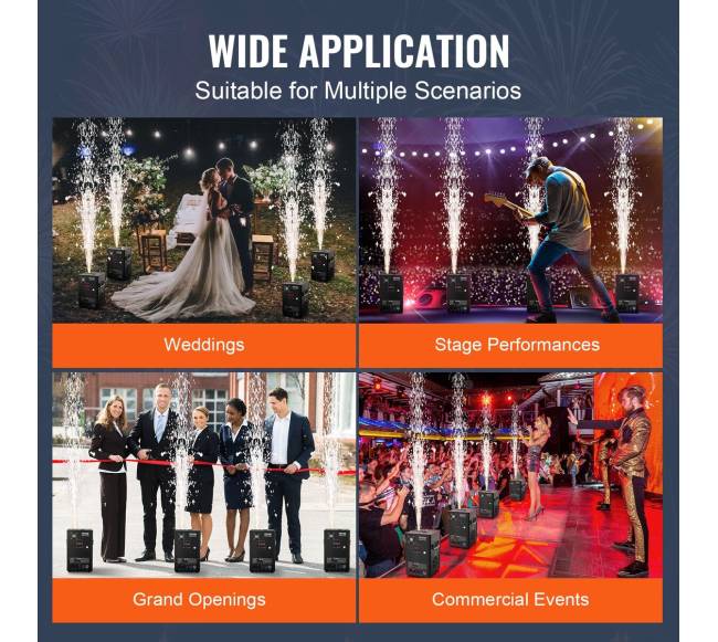 Šaltos ugnies fejerverkų aparatas 700W 2-5m5