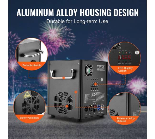 Šalčio kibirkščių ugnies mašina x2 500W4