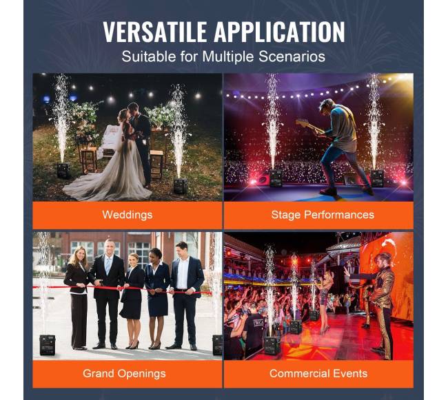 Šalčio kibirkščių ugnies mašina x2 500W5