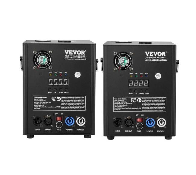 Šalčio kibirkščių ugnies mašina x2 500W9