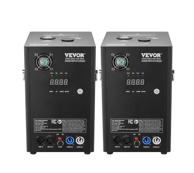 Šalto žiežirbų fejerverkų mašina x2 700W 2-5m renginiams0