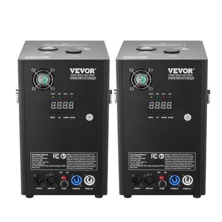 Šalto žiežirbų fejerverkų mašina x2 700W 2-5m renginiams0