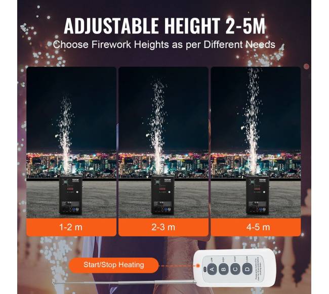 Šalto žiežirbų fejerverkų mašina x2 700W 2-5m renginiams2