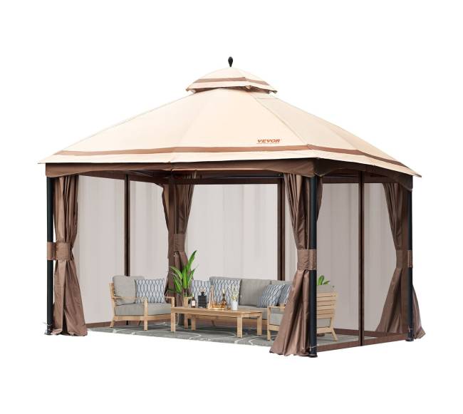 Lauko pavėsinė su tinkleliu nuo uodų0