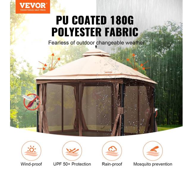 Lauko pavėsinė su tinkleliu nuo uodų1