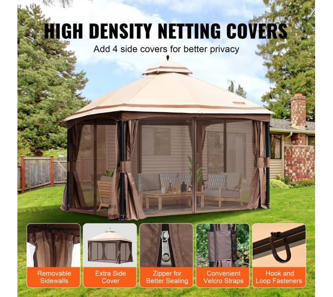 Lauko pavėsinė su tinkleliu nuo uodų4