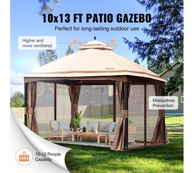 Lauko pavėsinė su tinkleliu nuo uodų5