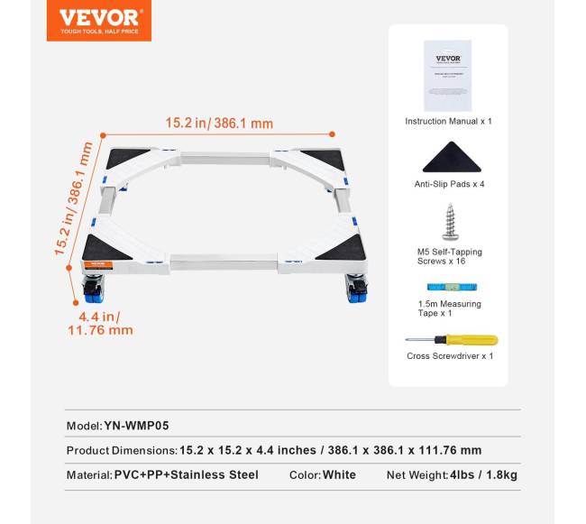 Universalus šaldytuvo ir skalbimo stovo pagrindas6