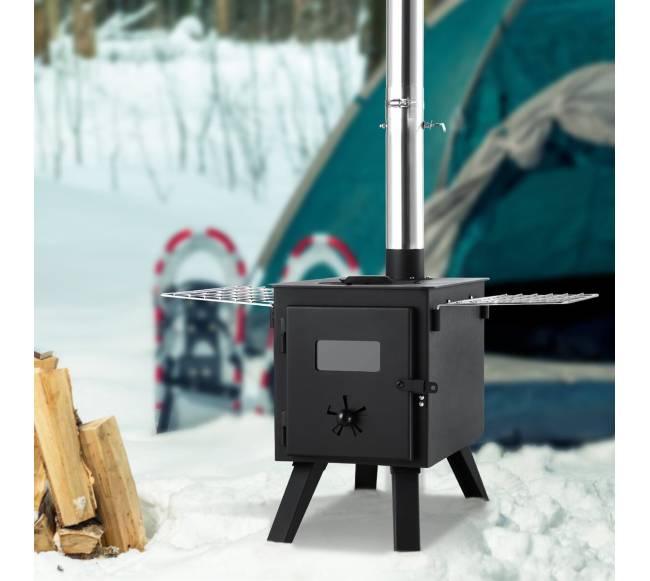 Nešiojama židinio krosnis su 8 vamzdžiais7