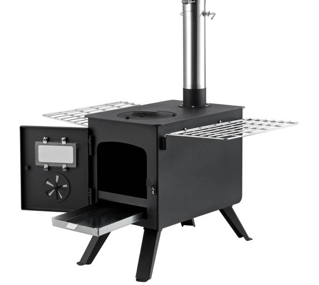 Nešiojama židinio krosnis su 8 vamzdžiais9