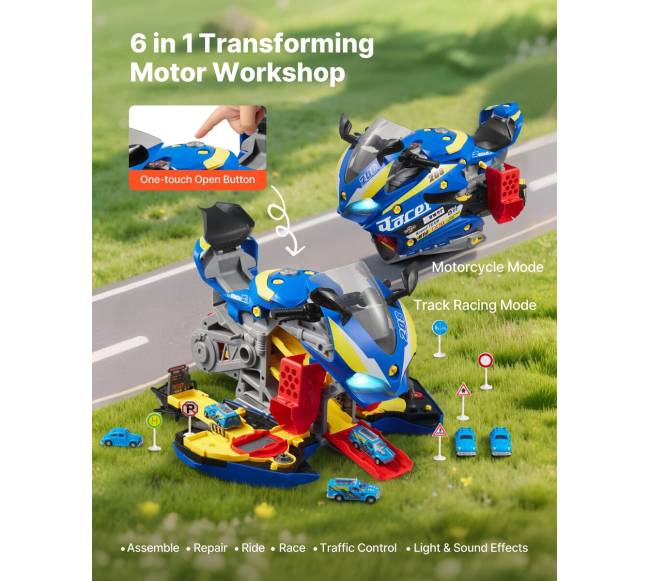 Vaikiška motociklo variklio dirbtuvė, 25 dalys1