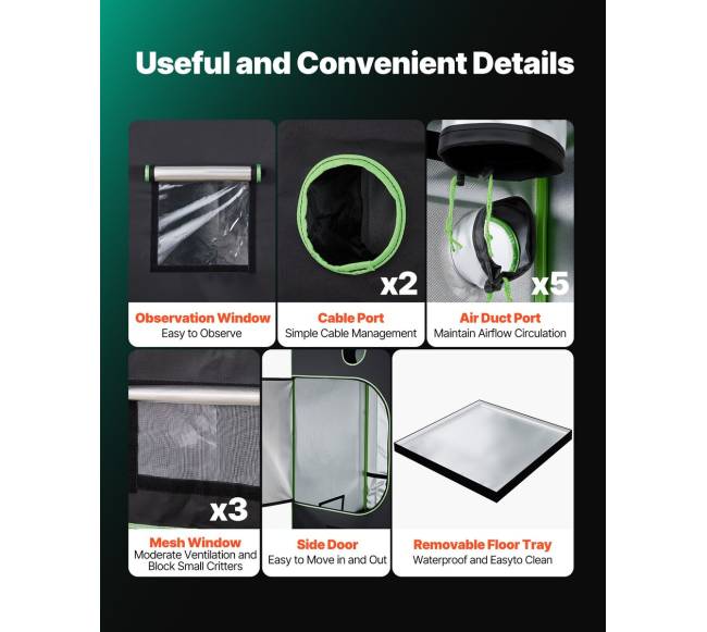 Patogus vidinis augimo palapinė5