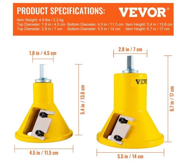 Dygliams pjauti, 25,4 mm ir 50,8 mm diametro6