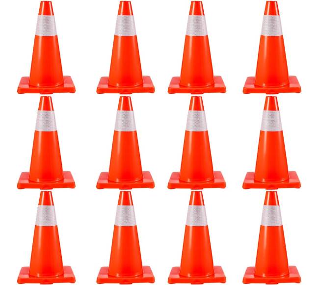 18 cm eismo kūgiai su atšvaitais, 12 vnt.0