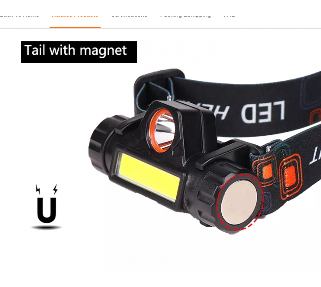 LED žibintuvėlis su magnetu...
