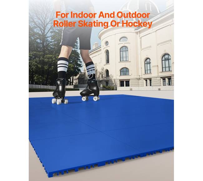 Sporto grindų plytelių rinkinys 8 vnt. mėlynos1