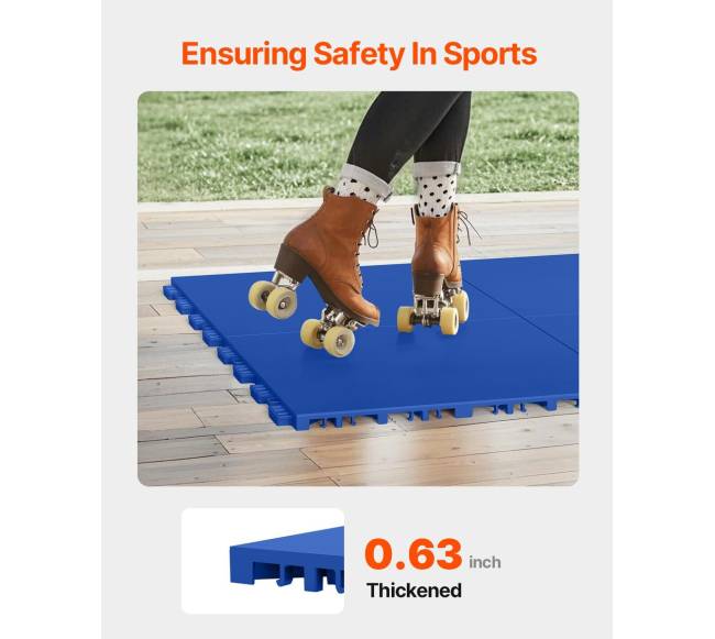 Sporto grindų plytelių rinkinys 8 vnt. mėlynos2