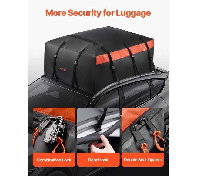 Automobilinė stogo bagažinė 649 litrų 840D PVC5